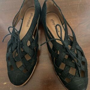 Jeffrey Campbell Black Cutout Flats